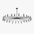 Arisha Modern Blown Linear Chandelier