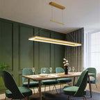 Arisha Modern Rectangular Pendant Light Coffee Dining Room