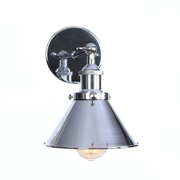 Epoch Industrial Vintage Cone Hanging Wall Lamp