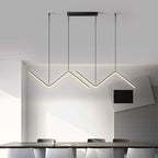 Arisha Modern Wavy Linear Pendant Light Double