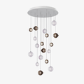Cascade Modern Metal & Glass Chandelier