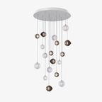 Cascade Modern Metal & Glass Chandelier