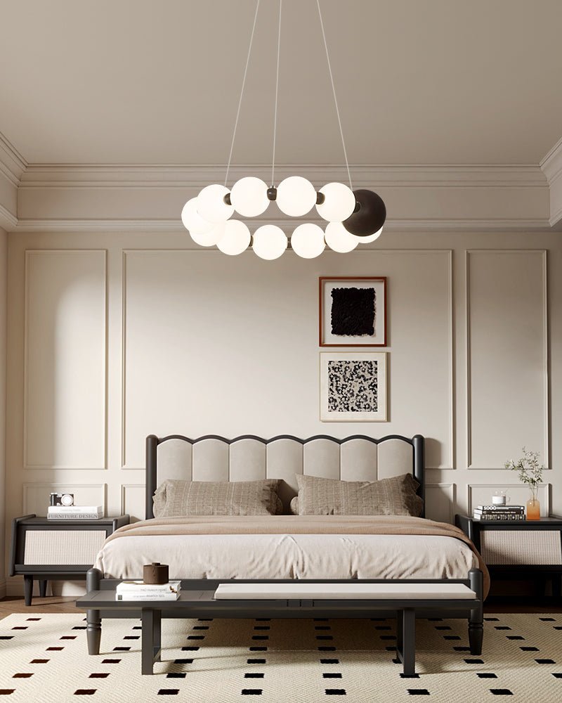 Celestial Modern Ring Metal Acrylic Chandelier