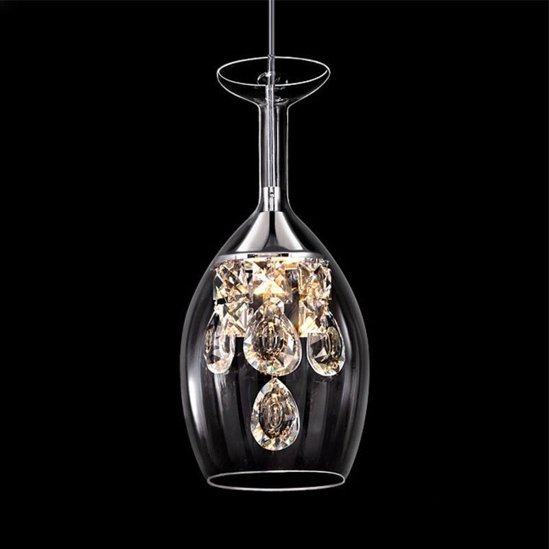 Kristy Modern Wine Glass/Crystal Pendant Light - image 9