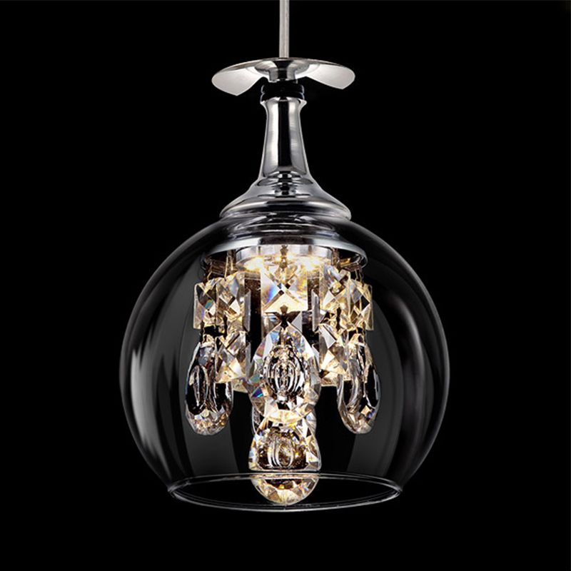 Kristy Modern Wine Glass/Crystal Pendant Light - image 10