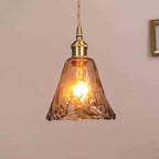 Arisha Vintage Style Industrial Pendant Light Retro Glass Brass