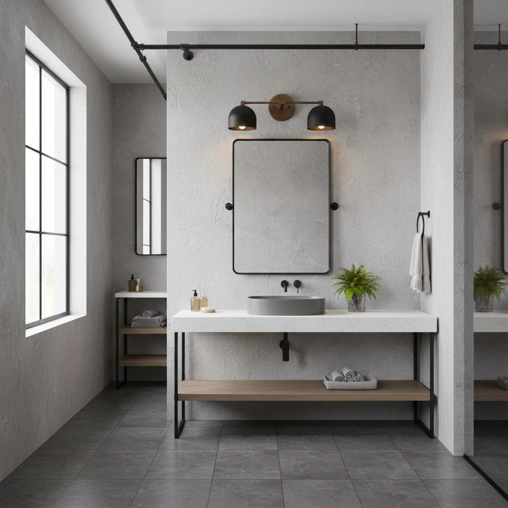 Chroma Dome Brass Wall Sconce Modern Bathroom