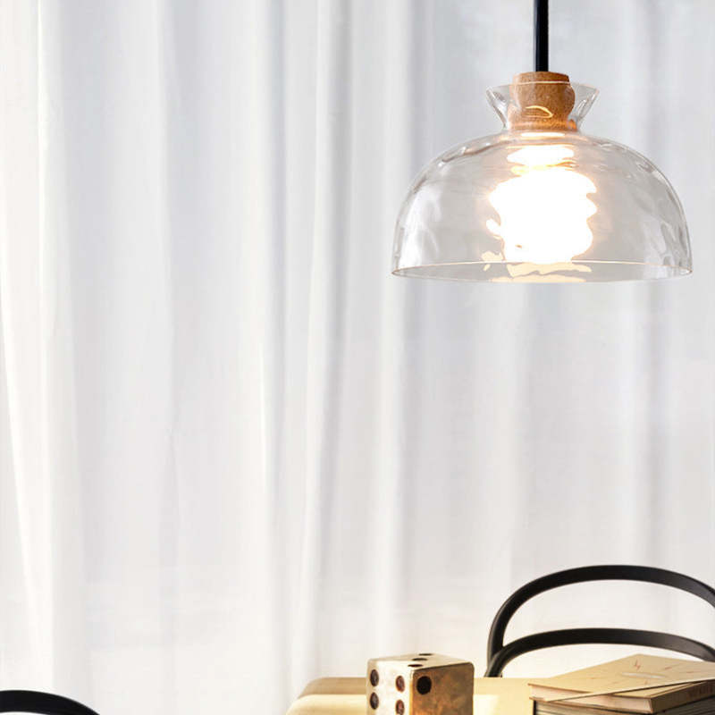 Arisha Minimalist Geometric Glass Pendant Light, Dining Room