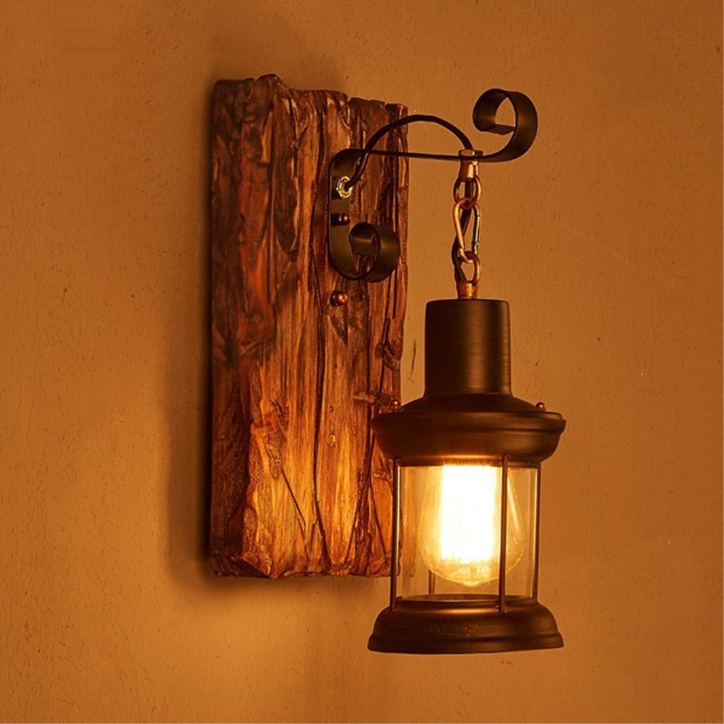 Epoch Vintage Lantern Wall Lamp Bronze