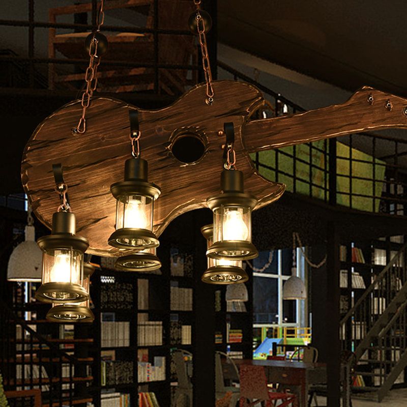 Epoch 6 Lantern Guitar Wood/ Pendant Light
