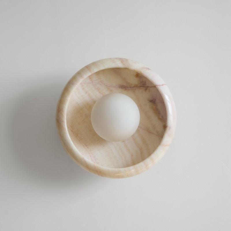 Piedra Modern Minimalist Marble Glass Wall Lamp