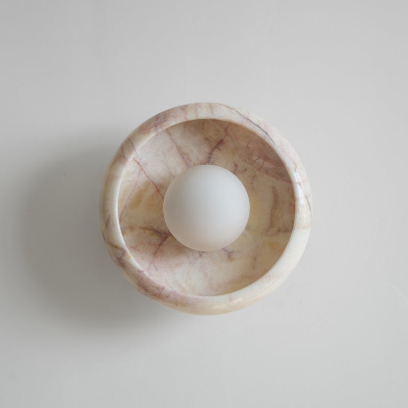 Piedra Modern Minimalist Marble Glass Wall Lamp