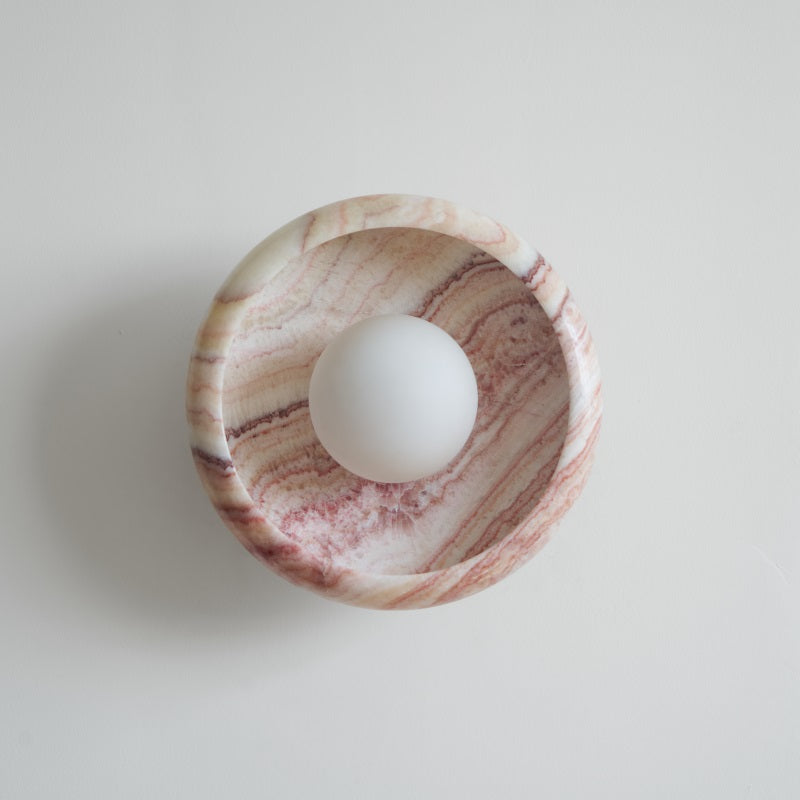 Piedra Modern Minimalist Marble Glass Wall Lamp