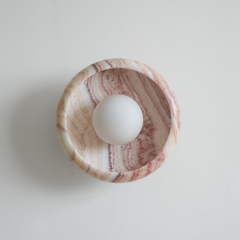Piedra Modern Minimalist Marble Glass Wall Lamp
