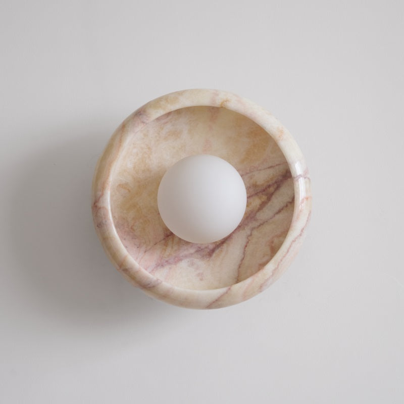 Piedra Modern Minimalist Marble Glass Wall Lamp