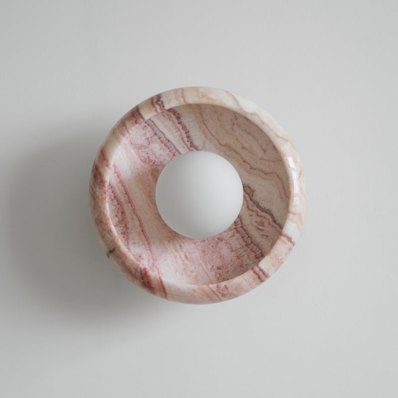 Piedra Modern Minimalist Marble Glass Wall Lamp