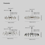 Arisha Modern Blown Linear Chandelier