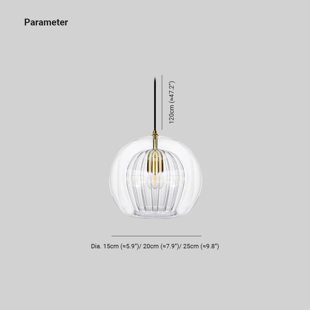 Valentina Nordic Glass Globe Pendant Light - image 4