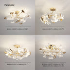 Olivia Elegant Leaf Ceramic Flush Mount Ceiling Light