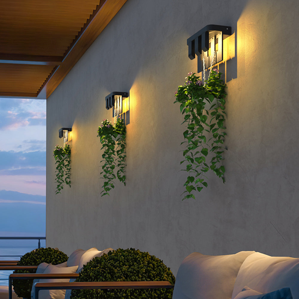 Ray Modern Minimallist Solar Outdoor Garden Yard Wall Lamp
