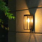 Ray Modern Rectangular Solar Waterproof Glass Outdoor Wall Lamp