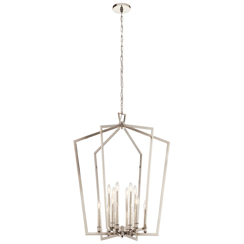 Traditional  Linea Lantern Chandelier Brass Chandelier