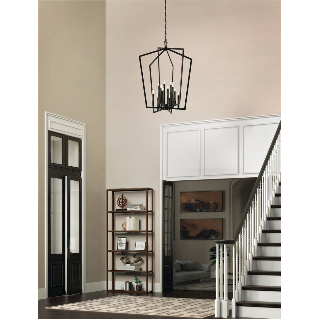 Traditional  Linea Lantern Chandelier Brass Chandelier