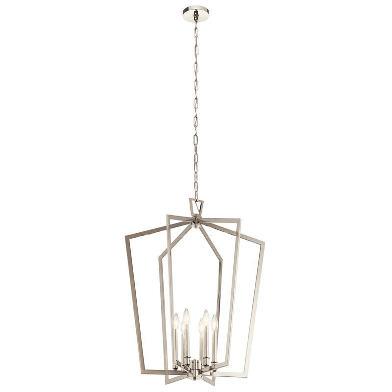 Traditional  Linea Lantern Chandelier Brass Chandelier
