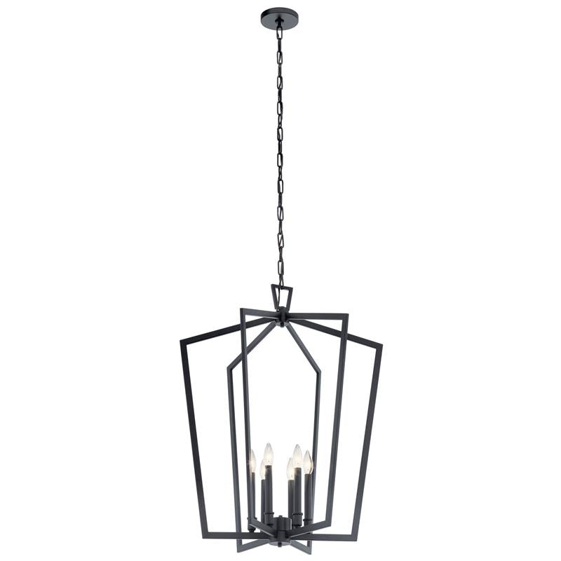 Traditional  Linea Lantern Chandelier Brass Chandelier
