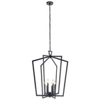 Traditional  Linea Lantern Chandelier Brass Chandelier