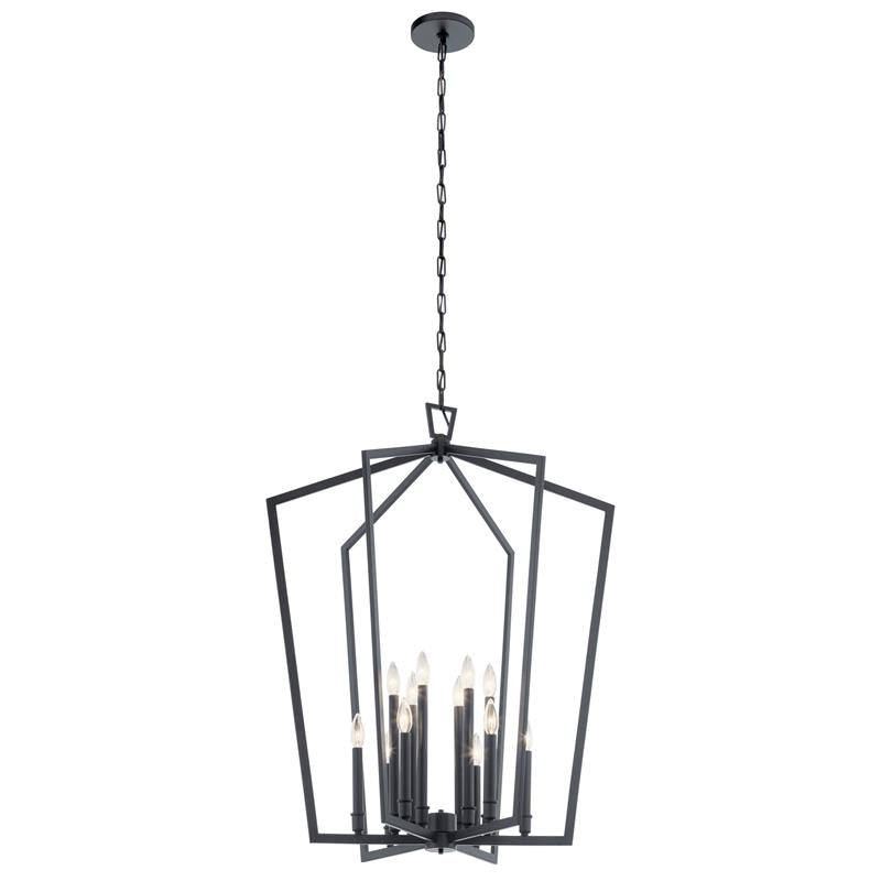 Traditional  Linea Lantern Chandelier Brass Chandelier