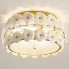 Abella Ceiling Lamp Ceramic Blossom Ring Romantic