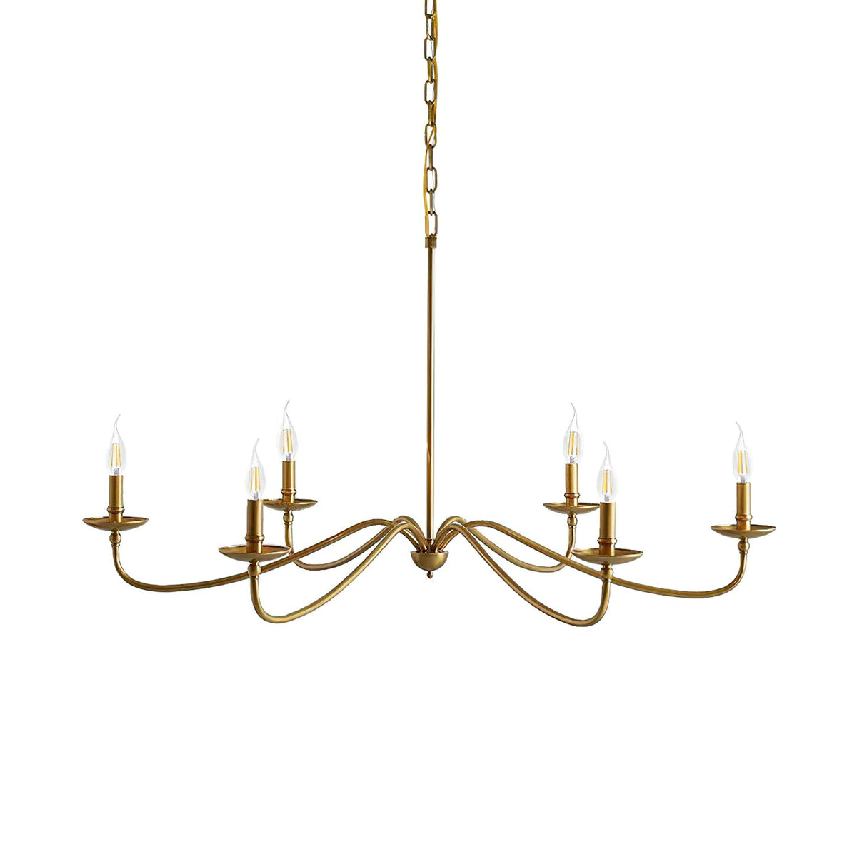 Alshaarae Vintage Industrial Brass Chandelier
