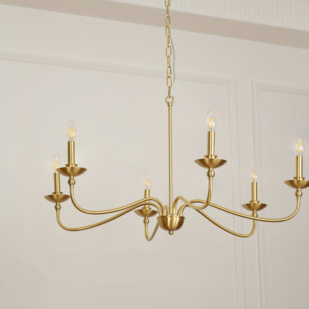 Alshaarae Vintage Industrial Brass Chandelier