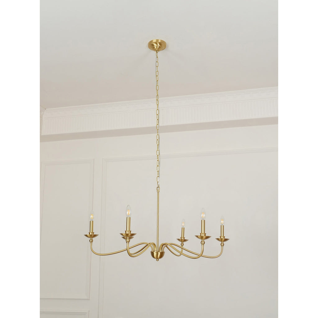 Alshaarae Vintage Industrial Brass Chandelier