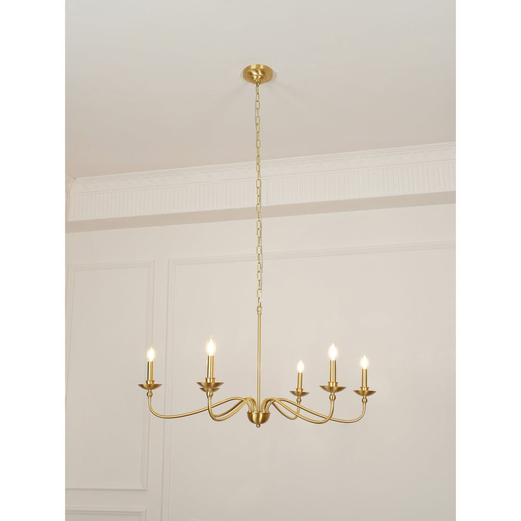 Alshaarae Vintage Industrial Brass Chandelier