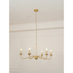 Alshaarae Vintage Industrial Brass Chandelier