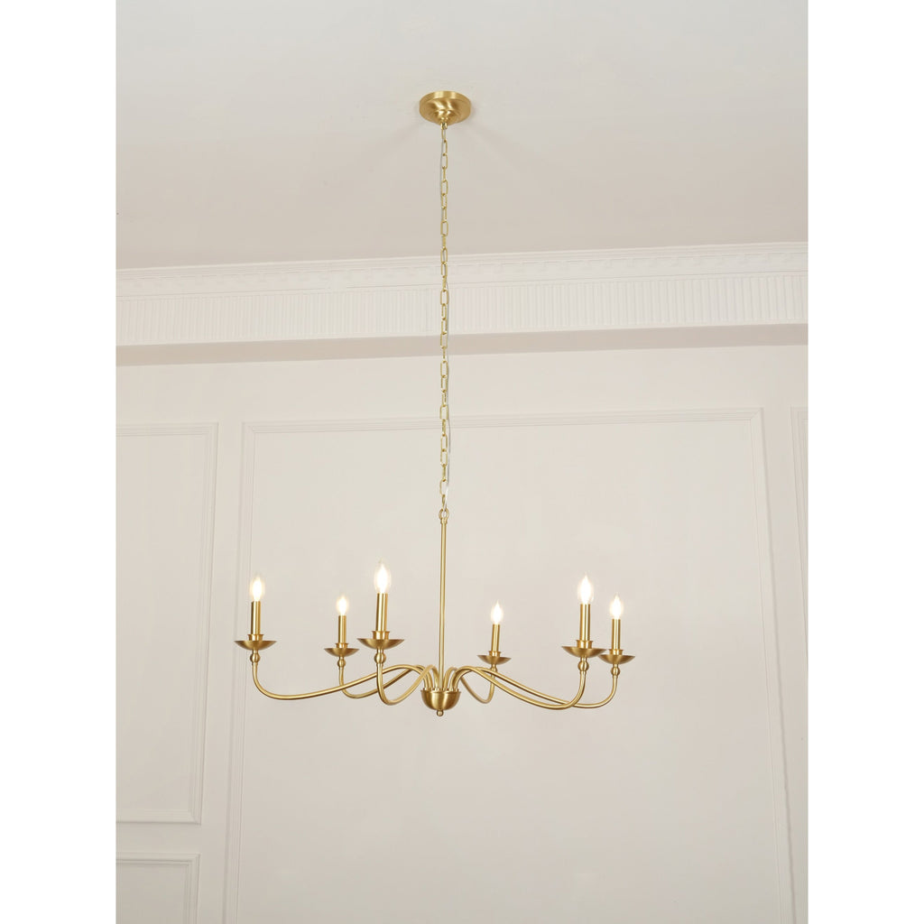Alshaarae Vintage Industrial Brass Chandelier
