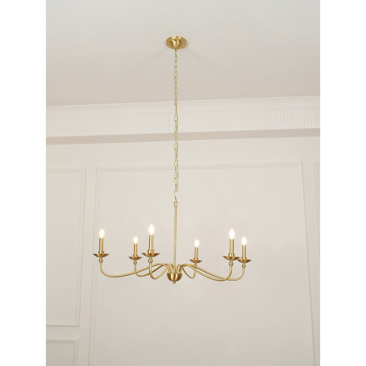 Alshaarae Vintage Industrial Brass Chandelier