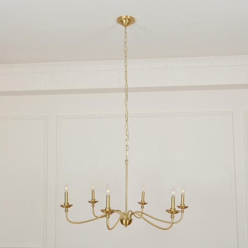 Alshaarae Vintage Industrial Brass Chandelier
