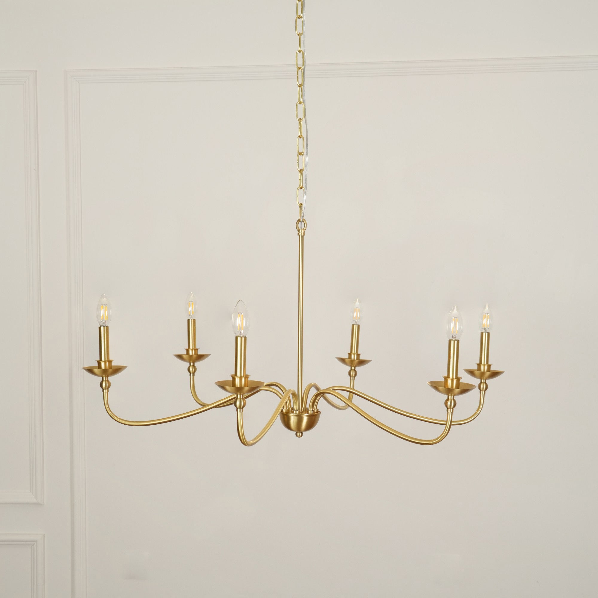 Alshaarae Vintage Industrial Brass Chandelier