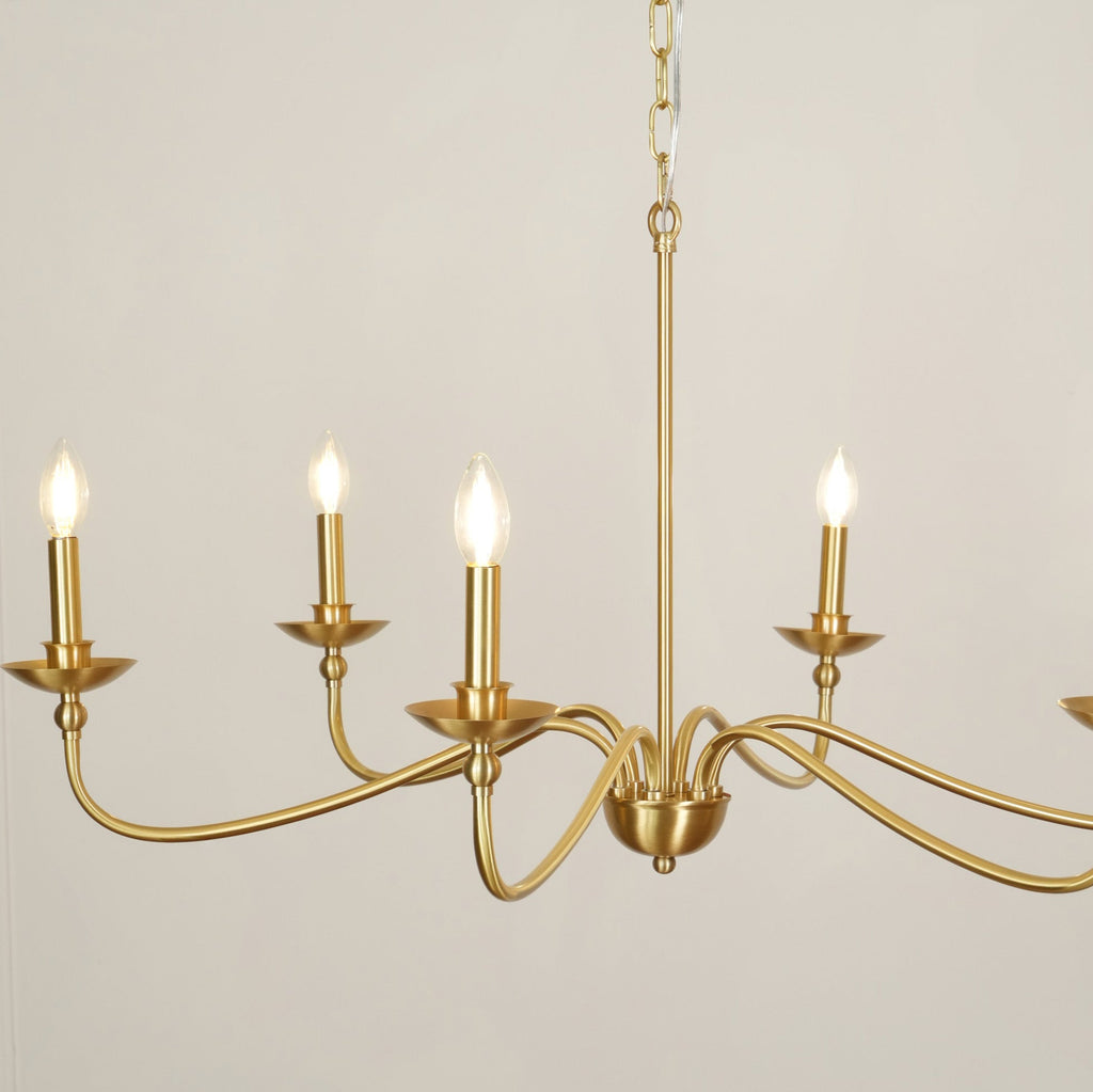 Alshaarae Vintage Industrial Brass Chandelier