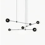 Lustra Chandelier Black Glass Acaba Elegant