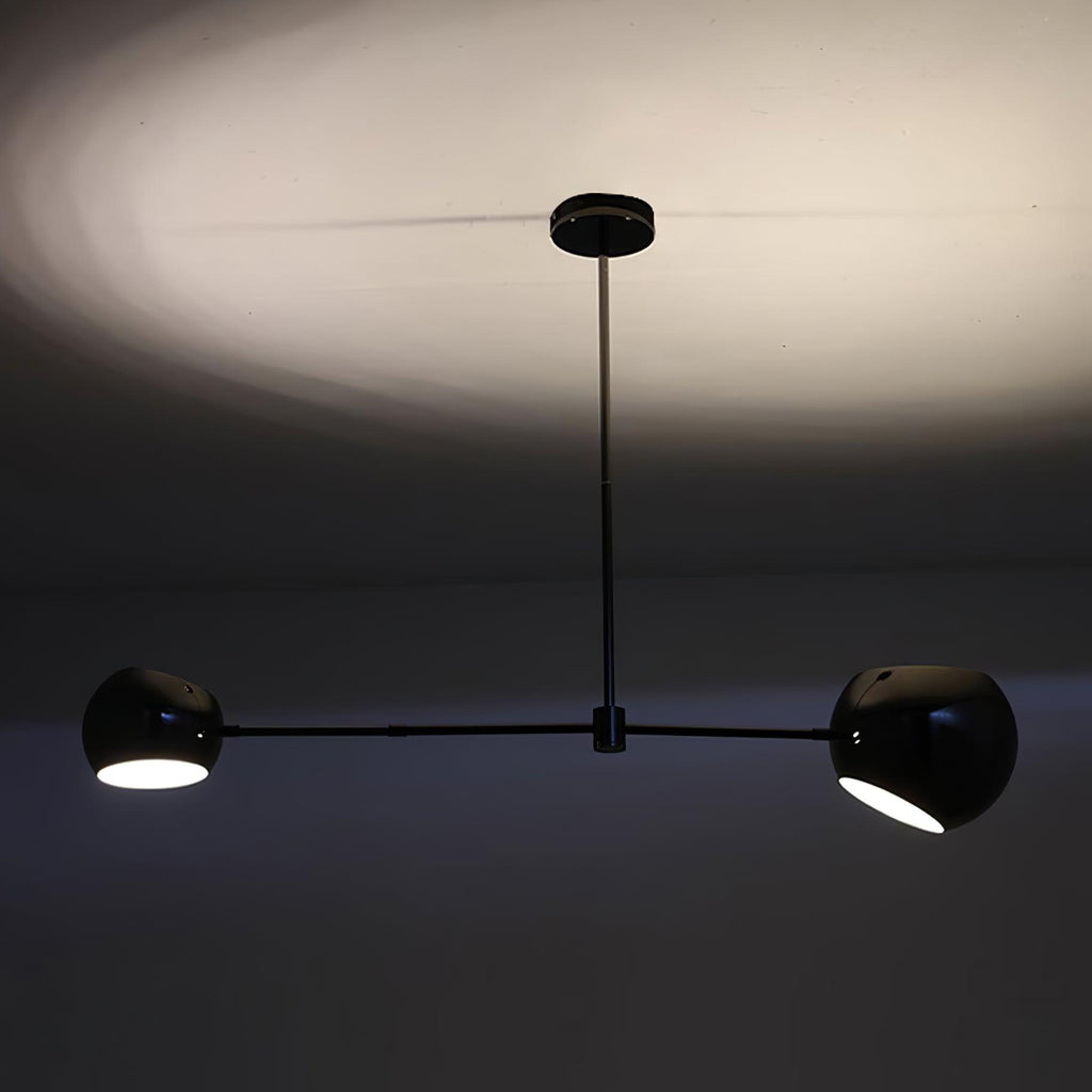 Lustra Chandelier Black Glass Acaba Elegant