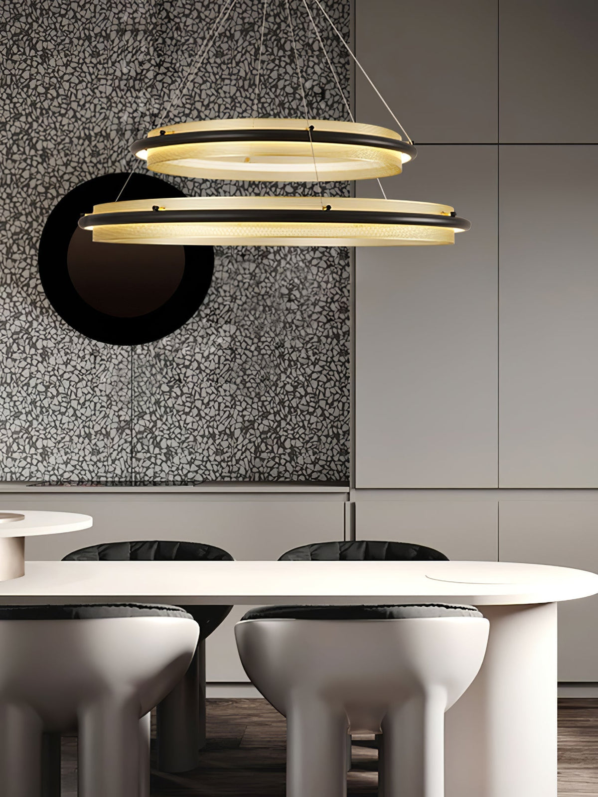 Erveliel Modern Minimalist LED Round Chandelier