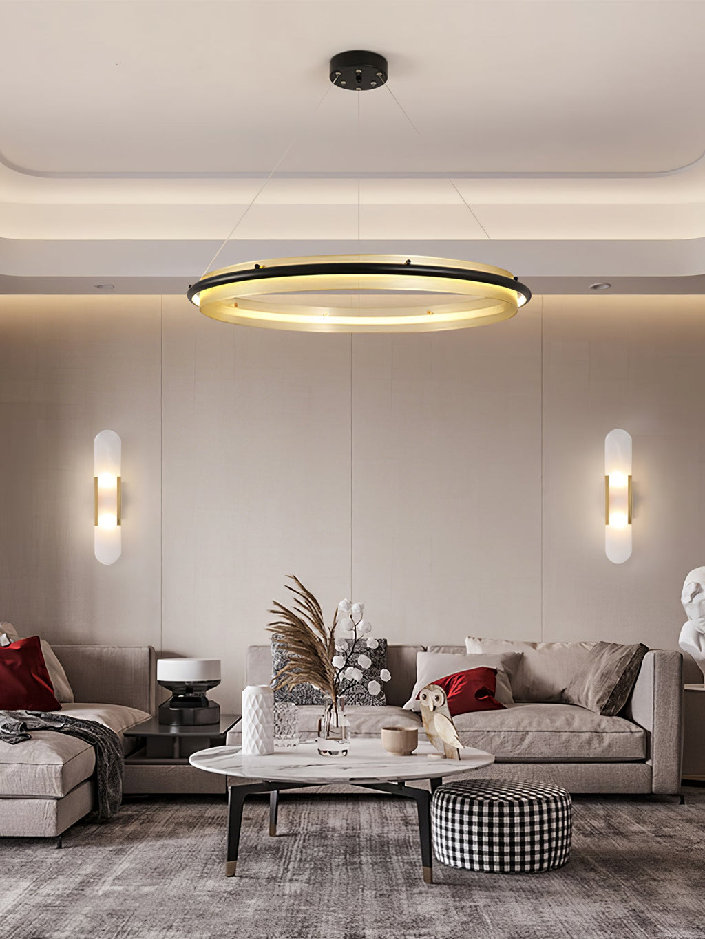Erveliel Modern Minimalist LED Round Chandelier