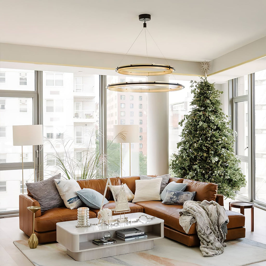 Erveliel Modern Minimalist LED Round Chandelier