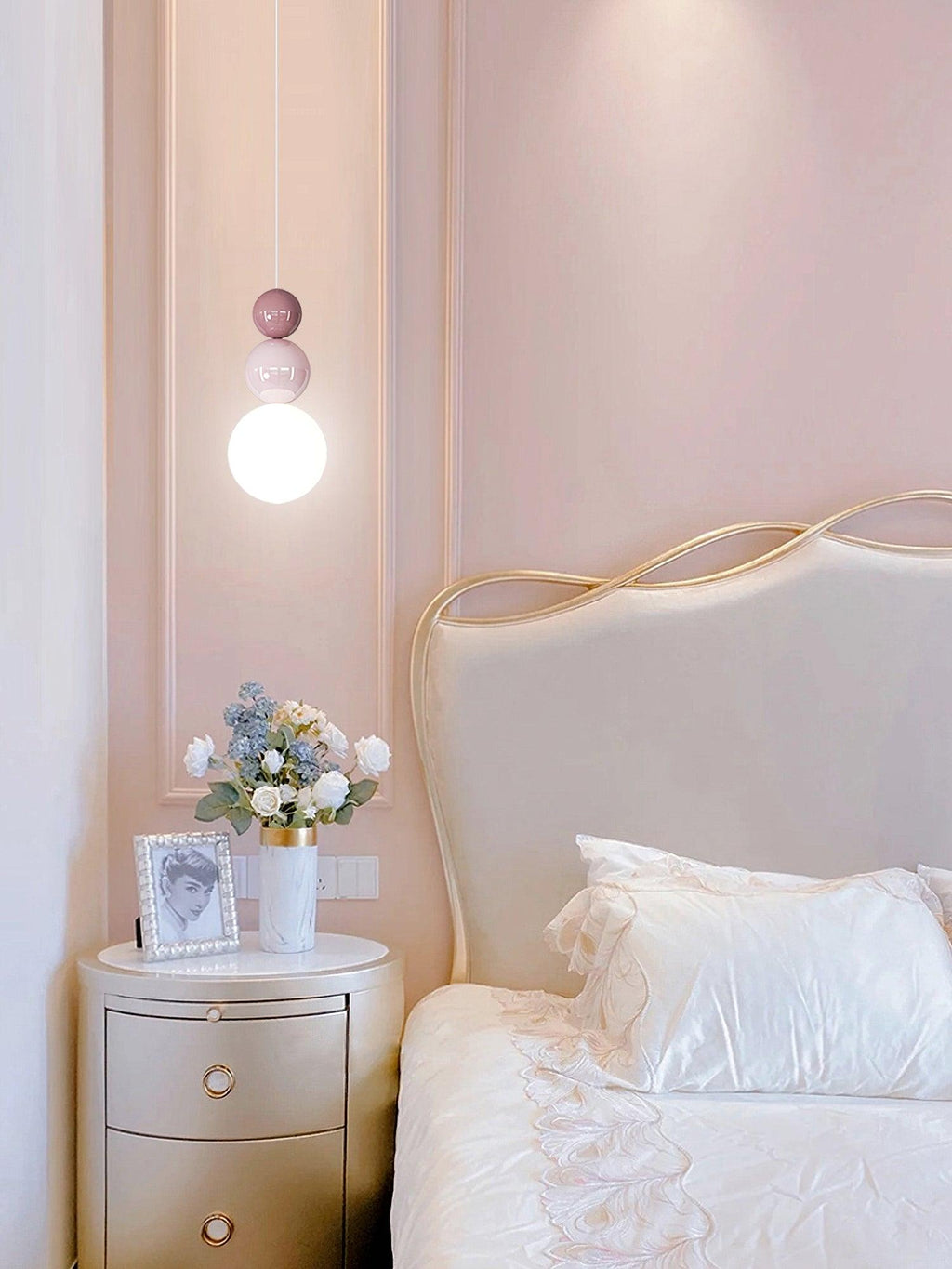 Orbis Acrylic Three Ball Pendant Lamp