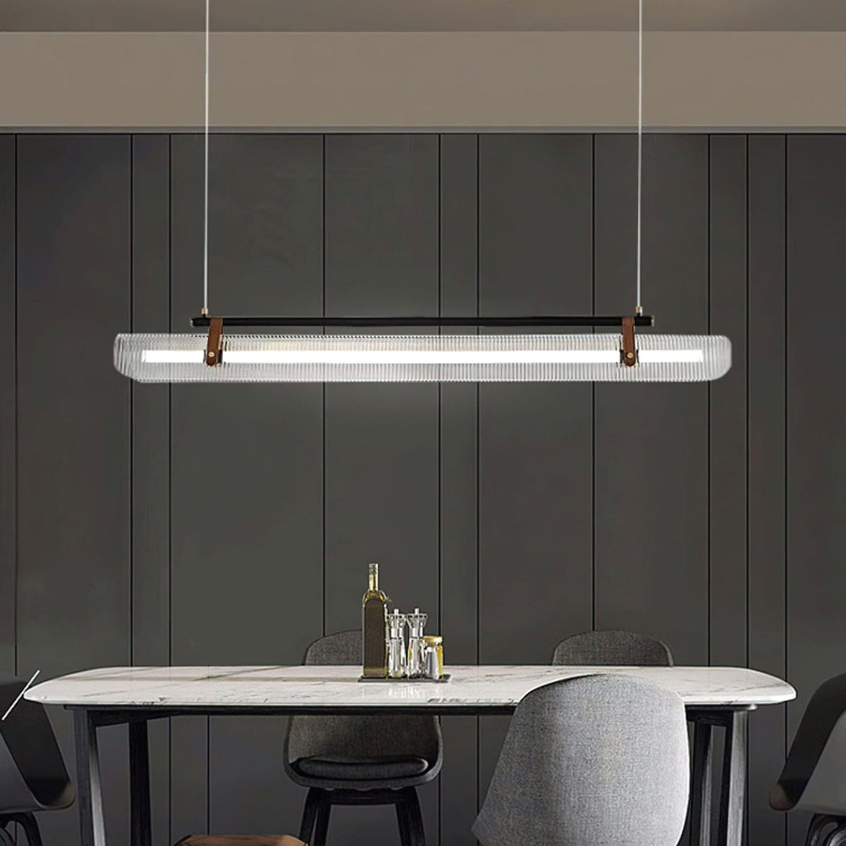 Lustra Pendant Lamp Acrylic Linear Modern for Dining Room