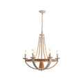 Vintage Farmhouse Wood Chandelier